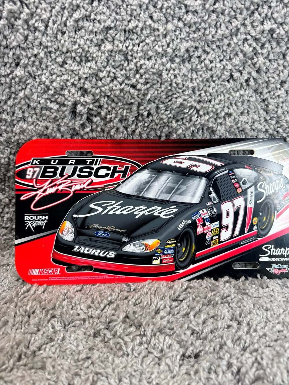 Kurt Busch 97 Sharpie Roush Racing NASCAR License Plate